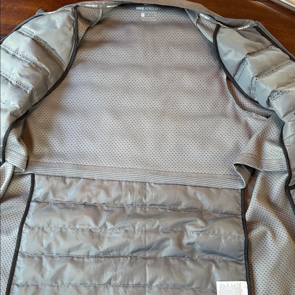 Nike Golf Aeroloft Jacket Gray Full Zip Quilted Lightweight Men’s Medium